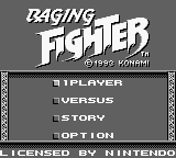 Raging Fighter (USA, Europe) Title Screen